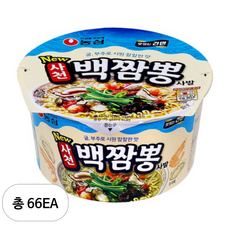 농심 사천 백짬뽕 사발 75g, 66개