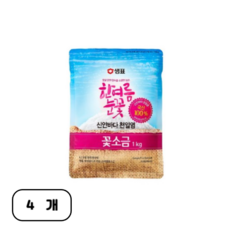 샘표 한여름눈꽃 꽃소금, 1kg, 4개