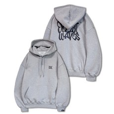 OCELOT D06 에센셜 웨이브 로고 오버핏 후드티 멜란지 278575