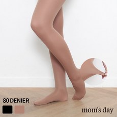 임산부 스타킹 80D (산전용), 블랙, 1