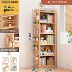 원목 어린이 책장 수납장 문달린 책꽂이 방진 수납 선반, 1단, 원목 업그레이드 40x30x185 3종