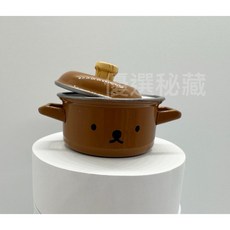 富士珐琅米飛兔與小熊波波系列餐具集合 可愛造型珐琅餐具 打造溫馨童趣餐桌, 1個, 雙耳鍋