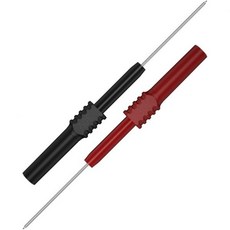 2PCS 테스트 리드 핀 1MM 유연한 테스트 프로브 팁 전기 커넥터 4MM 암컷 바나나 멀티미터 바늘 J.30010빨간색 1개, 1 red 1 black