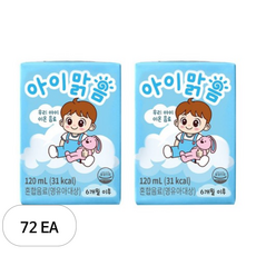 일화 아이맑음 우리아이 이온음료, 120ml, 72개