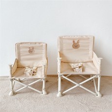 GoGraphy寶寶周歲派對椅 抓周 慶生 摺疊餐椅 寶寶椅 外出椅 折疊椅 兒童野餐椅 多功能 可拆卸餐盤, 兔子小款(M)