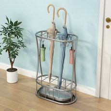 雨傘收納架 家用傘架 收納掛鉤 雨傘架 門口置物架 多功能收納架, 銀色加粗款【11孔8鉤】, 1個