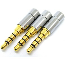 【노브랜드】φ3.5mm 미니 플러그 수리 교환용 3개 세트 (3극) [병행 수입품], 01 3극