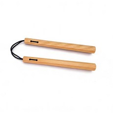實木雙截棍 訓練表演棍, 繩式八角本色櫸木小款28CM 一副, 1個