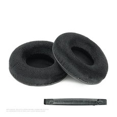 适用 勒姆森 Lasmex HB69 耳罩头戴式耳机套耳机罩耳机海绵套皮套, 1個, 天鹅绒【黑色】/一对
