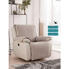 전동 방석 미끄럼방지 맞춤형 헤드레스트 쇼파 매트 카키 쉘스타일 1인용 좌석, 그레이 체크무늬 쉘스타일