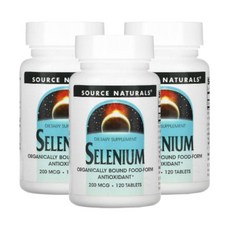 SourceNaturals Selenium 셀레늄 200mcg 120정 3개 셀레니움, 120정 3병