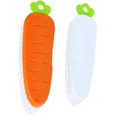 2Pcs 다기능 플라스틱 청소 브러시 세트 가정용 먼지 청소기 표면 및 당근 랜덤 색상 청소용 소프트 브리스틀
