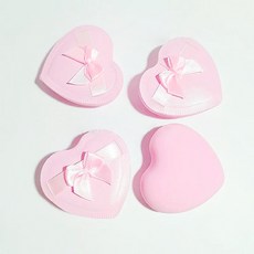 백송 하트 핏팅 말랑 쿠션 퍼프 파운데이션 초밀착 쫀쫀 베이스 메이크업, 1개, 핑크