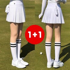 시크벤 여성 골프스타킹 자외선차단 두줄 페이크 골프 니삭스 2개입