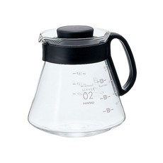 HARIO 하리오 V60 범위 서버 600ml 2~5잔용 블랙 커피 서버 내열 유리 일본제 XVD-60B, 상세페이지 참조, 1개, 1ml