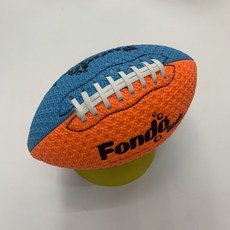 【開發票/統編】美式橄欖球 成人標準比賽訓練用 兒童青少年腰旗練習運動 3/6/9號 防滑紋路設計 橄欖球, 3號彩色藍橘色, 1個