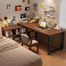 ㄱ자 책상 모던 코너 책상 컴퓨터 사무용 멀티 데스크 테이블 책상 학생 책상 1200, 다크 월넛