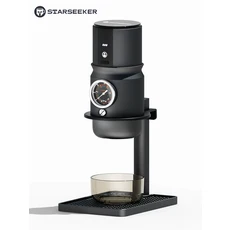STARSEEKER Super58 휴대용 전기 에스프레소 머신 여행용 커피 메이커 캠핑카 USB-C 브래킷 탬퍼, 01 빠른  Mainland, 02 black