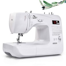 200개의 독특한 내장 스티치와 8개의 버튼홀이 있는 휴대용 재봉틀 컴퓨터 자수, 2200 Sewing Machine, 1개