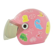 FH200Y 兒童安全帽 彩繪, 小恐龍-粉紅