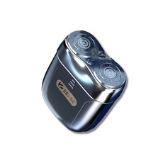 SEASE 迷你雙刀頭電動刮鬍刀 便攜式旅行刮鬍刀 時尚男士理容必備, 黑色