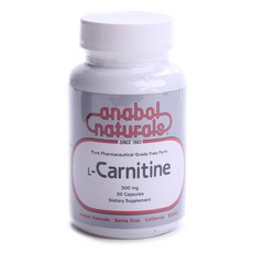 Anabol Naturals 左旋肉鹼 500 毫克膠囊, 30入, 1個