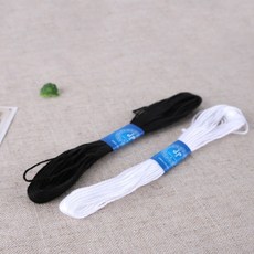 자수실 세트 화이트/블랙, 블랙, 12개