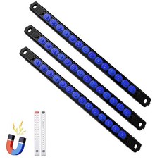 Reniteco 마그네틱 소켓 오거나이저 3피스 1cm(3/8인치) 드라이브 ABS 소켓 레일 튼튼한 소켓 홀더 소켓 랙 키트 1cm(3/8인치) x 클립 42개, 블루