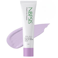 엔비피시스 천연유래성분 94% 톤업선크림 SPA50+ PA++++ 무기자차 시카 자외선차단제, 바이올렛, 1개, 40ml