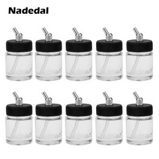 네일 에어 브러시 포트 유리 병 페인트 메이크업 항아리 뚜껑 아트 잉 도구 액세서리 3/4oz 22cc 10, Bottle type 1, 1개