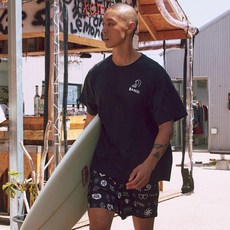 BARREL & INAPSQUARE 印花海灘褲