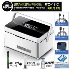 탁상용 화장품 냉장고 온도조절 8L 음료 차량용, 기본 모델명/품번, 인슐린 냉장 박스 배터리 2개 포함 충전 가능