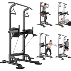 다기능 철봉 턱걸이 가정용 헬스 운동기구 치닝디핑, 블랙