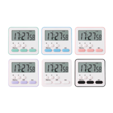 馬卡龍電子計時器 廚房倒數計時器 學習讀書鬧鐘, 顏色隨機, 1個