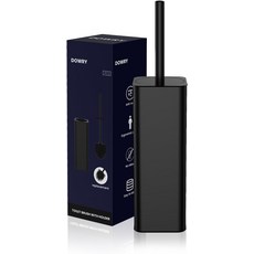 욕실 수납 정리용 DOWRY 변기 브러시 및 홀더 딥 클리닝 커버 클리너 블랙 2개 포함, Nickel, Square