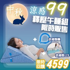 日本旭川 釋壓午睡組-5in1涼感人體工學美姿靠墊，AIRFIT涼感透氣纖維坐墊，銀韻配色含涼感冰頸圈, 涼感星空灰,1組(坐墊1+2+3+頸圈*1)