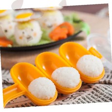 주방 밥 성형 도구 도시락 반찬 간식 만들기 어린이 식사 준비 간편 조리 보관, 1개, 주먹밥3단틀