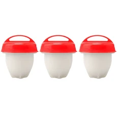 3-6 pcs 계란 밥솥 실리콘 비 스틱 주방 요리 삶은 밀렵꾼 분리기 기선 금형 컵 액세서리, 3 Pieces