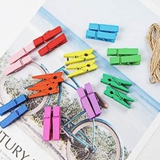 컬러 나무 집게 10P 그림 엽서 포토 plu+05543mI