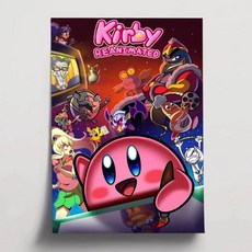 만화 귀여운 커비 포스터 자기 접착 아트 방수 종이 스티커 커피 하우스 벽장식, 1개, 10. z4