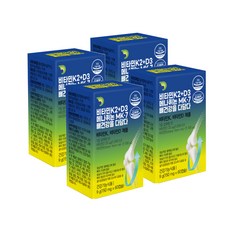 [1+1] 1개월가격에 2개월치! 몇개사든 무조건2배 세계적인원료사 [정품] 비타민K2+D3(MK-7) 뼈 관절 건강 칼마디 칼슘흡수 키 성장 골다공증 위험감소 골밀도 면역 영양제, 4세트, 240회분