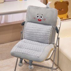 無品牌 加厚卡通連體坐墊靠背, 連體坐墊 灰色 ,月亮絨  75*40釐米 左右