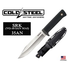 Cold Steel冷鋼 SRK直刀 日本VG-10三枚鋼 Kray-Ex握柄 附刀鞘, 1個, Black