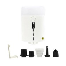 MTiP MINIPUMP 多功能便攜式迷你幫浦 照明手電筒 小型充氣機 小型打氣機 抽氣機 兩用好攜帶, 高雅白, 1個