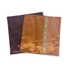 태국 전통 실크 방석커버 2P, 브라운