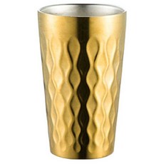 SoBuy 304 스테인리스 다이아몬드 무늬 물컵 550ml, 1개, 금