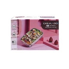 런치 박스 도시락통 반찬통 보관 용기 600ml, 1개, 상세페이지 참조