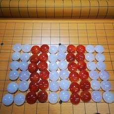 바둑돌 고급 하이엔드 기원용 원목 이세돌 대국 복기 78수, 대나무체스판이있는수집가능한빨간색과흰색, 1개