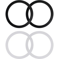 피반 4팩 주방 싱크대 개스킷 3-12인치 배수 씰 링 고무 2개 및 123칸 싱크대용 종이 세척기 배관공 퍼티 필요 없음, Black