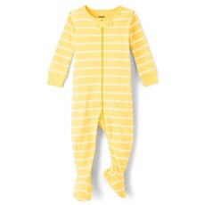 Gymboree 유니 아기와 신생아 100% 면 긴소매 지퍼 프론트 풋 원피스 수면 및 놀이 체육관 조석 줄무늬 6-9개월 168874